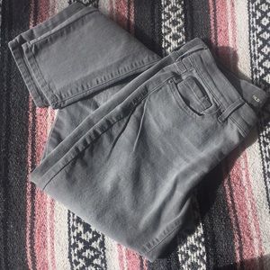 Old Navy Mid-Rise Gray Straight Leg Jeans Size 4